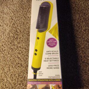 Sleek Labs straightening hair brush ceramic heat come brush